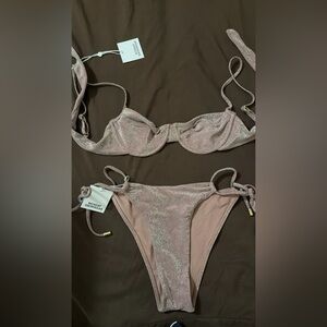 Monday Swimwear Sparkle Bikini Set - Light Pink